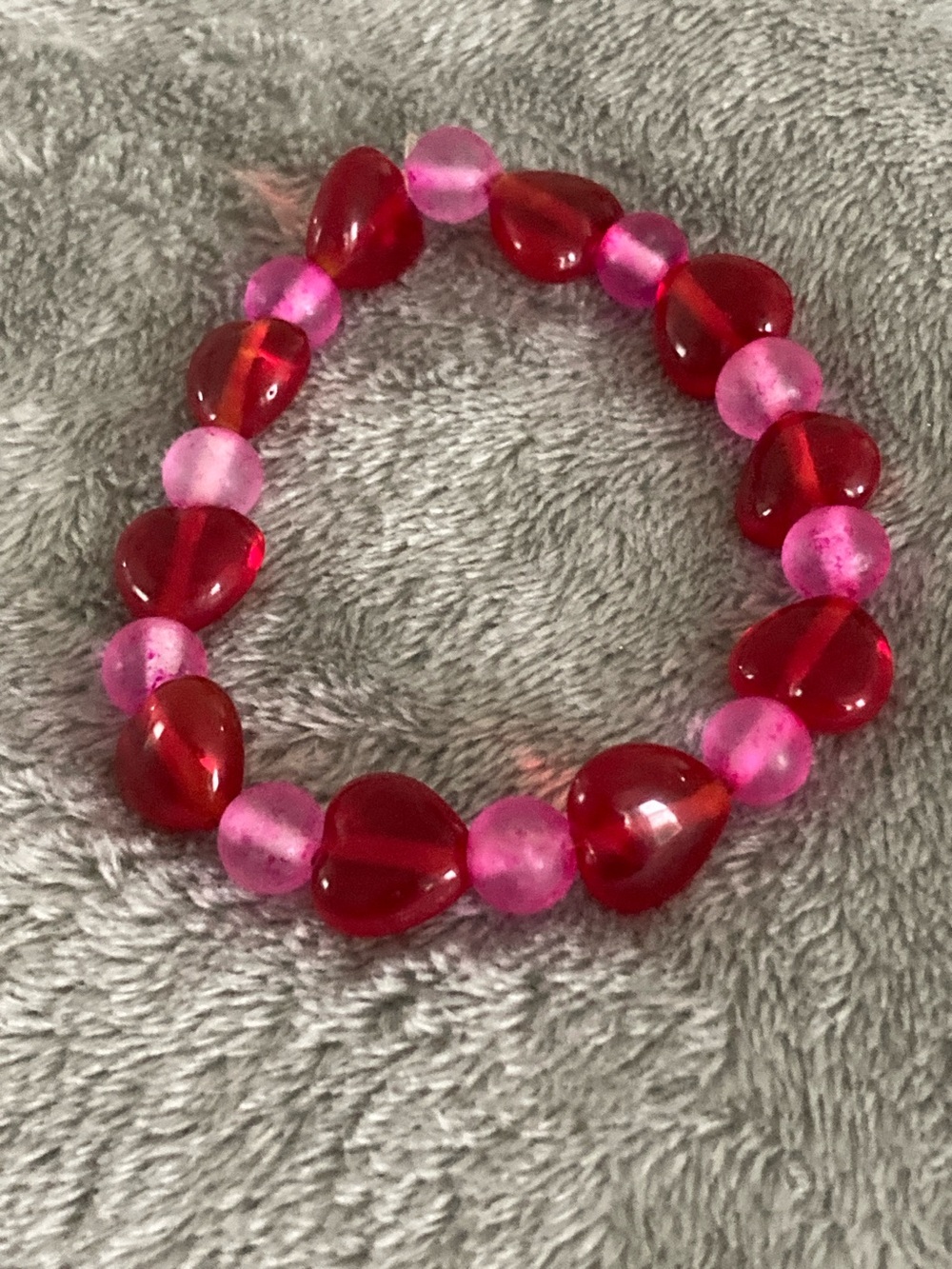 Valentine’s Day beaded bracelet